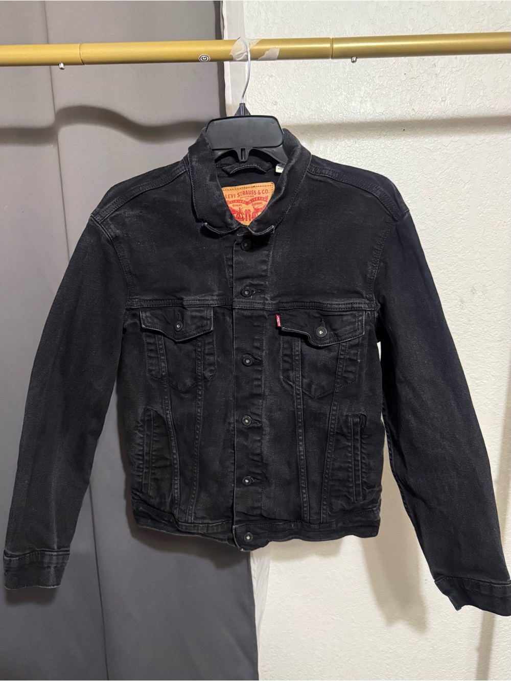 Levi's Black Denim Shirt Jacket - Men's Lightweight Trucker